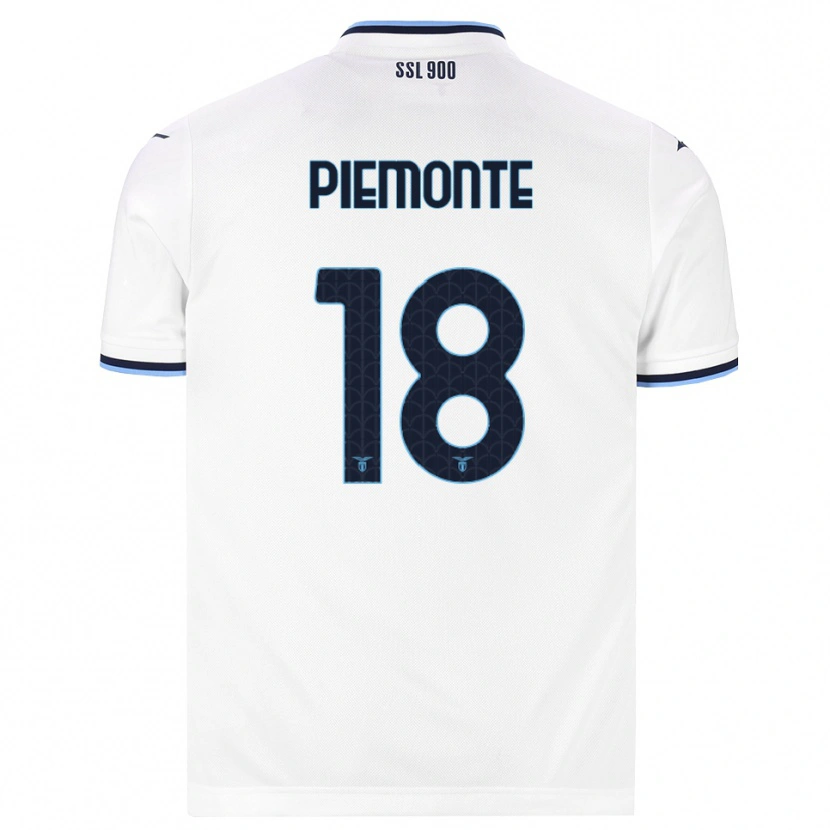 Danxen Hombre Camiseta Martina Piemonte #18 Blanco Azul Marino 2ª Equipación 2026/27 La Camisa