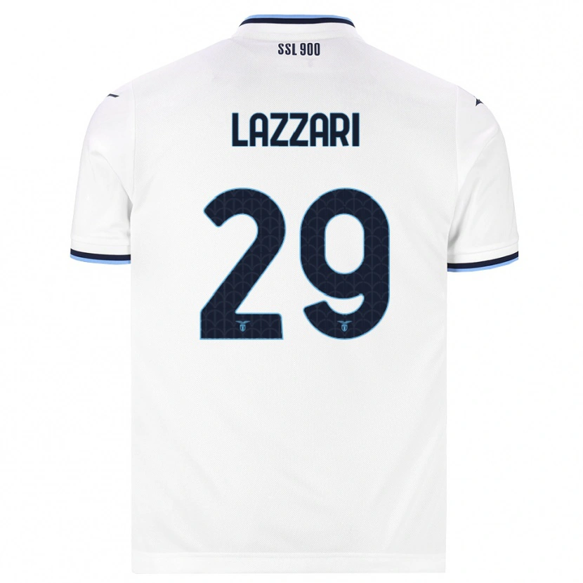 Danxen Hombre Camiseta Manuel Lazzari #29 Blanco Azul Marino 2ª Equipación 2026/27 La Camisa