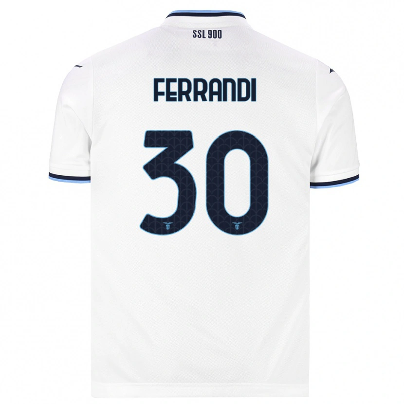 Danxen Hombre Camiseta Giulia Ferrandi #30 Blanco Azul Marino 2ª Equipación 2026/27 La Camisa