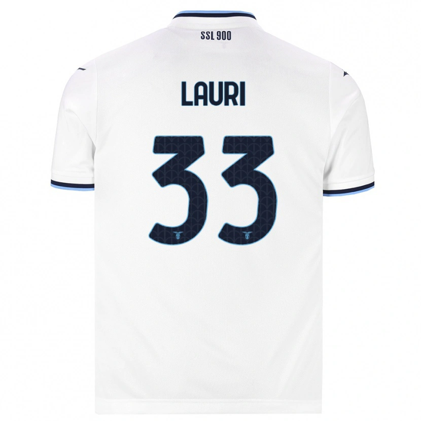 Danxen Hombre Camiseta Giacomo Lauri #33 Blanco Azul Marino 2ª Equipación 2026/27 La Camisa
