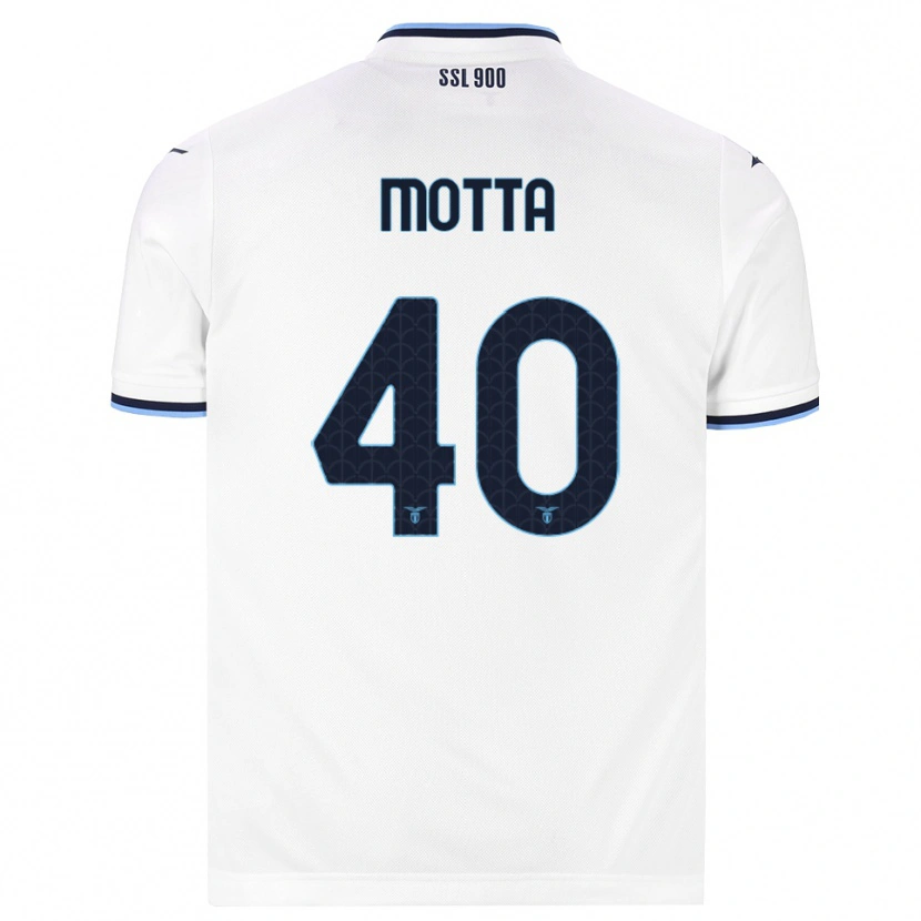 Danxen Hombre Camiseta Edoardo Motta #40 Blanco Azul Marino 2ª Equipación 2026/27 La Camisa