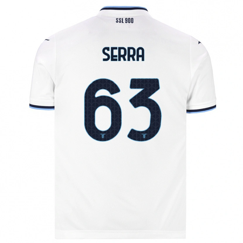 Danxen Hombre Camiseta Federico Serra #63 Blanco Azul Marino 2ª Equipación 2026/27 La Camisa
