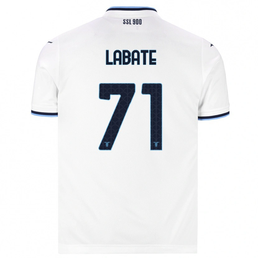 Danxen Hombre Camiseta Camilla Labate #71 Blanco Azul Marino 2ª Equipación 2026/27 La Camisa