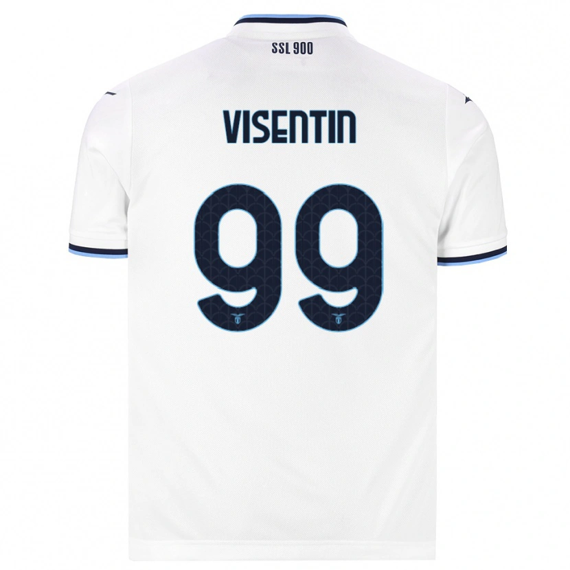 Danxen Hombre Camiseta Noemi Visentin #99 Blanco Azul Marino 2ª Equipación 2026/27 La Camisa