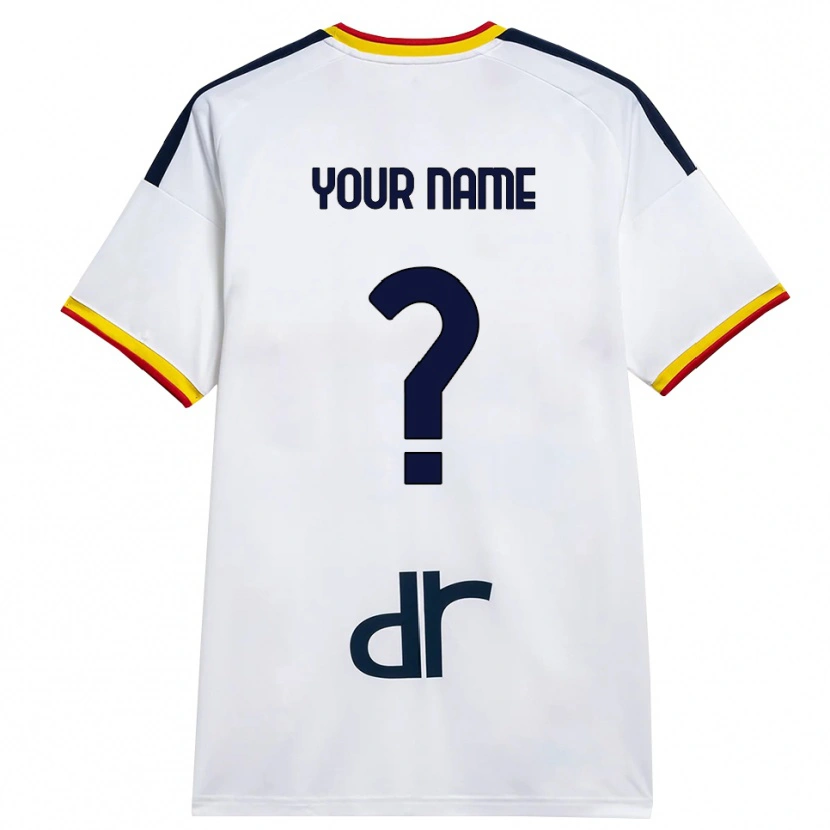 Danxen Hombre Camiseta Su Nombre #0 Blanco Amarillo Rojo 2ª Equipación 2026/27 La Camisa