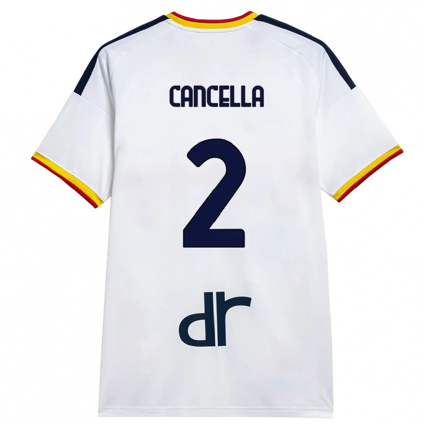 Danxen Hombre Camiseta Daniel Cancella #2 Blanco Amarillo Rojo 2ª Equipación 2026/27 La Camisa