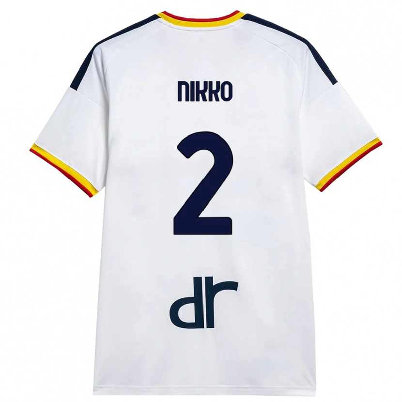 Danxen Hombre Camiseta Jimi Nikko #2 Blanco Amarillo Rojo 2ª Equipación 2026/27 La Camisa