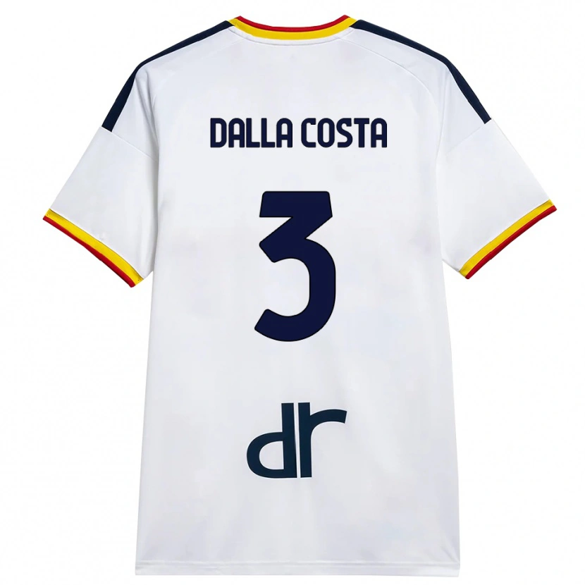 Danxen Hombre Camiseta Luca Dalla Costa #3 Blanco Amarillo Rojo 2ª Equipación 2026/27 La Camisa