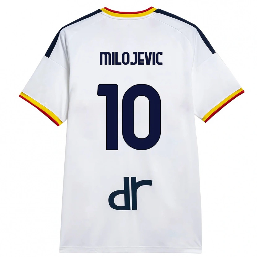 Danxen Hombre Camiseta Nemanja Milojevic #10 Blanco Amarillo Rojo 2ª Equipación 2026/27 La Camisa