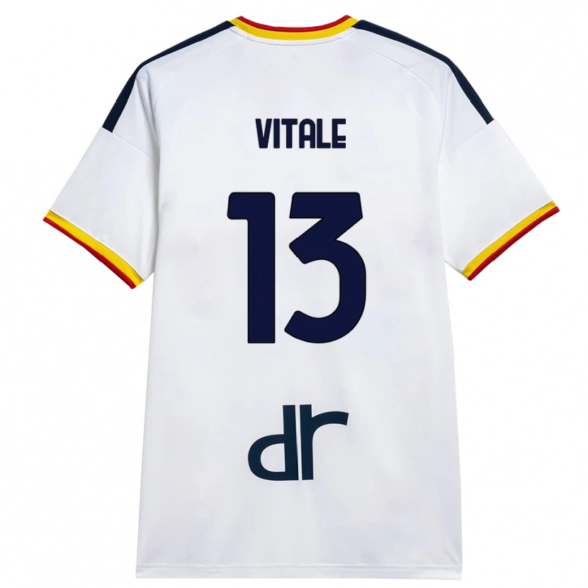 Danxen Hombre Camiseta Leonardo Vitale #13 Blanco Amarillo Rojo 2ª Equipación 2026/27 La Camisa