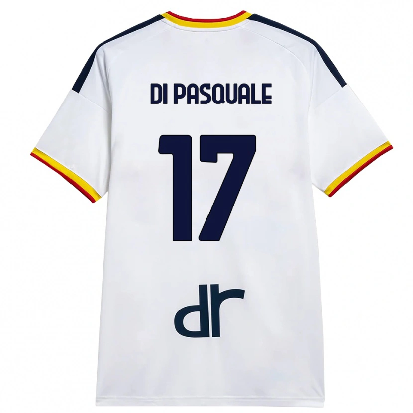 Danxen Hombre Camiseta Alessandro Di Pasquale #17 Blanco Amarillo Rojo 2ª Equipación 2026/27 La Camisa