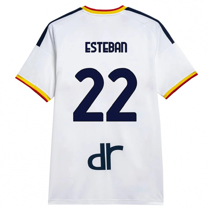 Danxen Hombre Camiseta Paco Esteban #22 Blanco Amarillo Rojo 2ª Equipación 2026/27 La Camisa