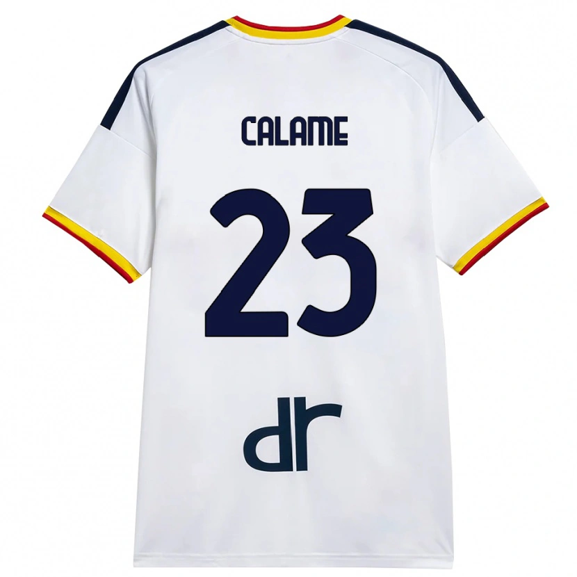 Danxen Hombre Camiseta Marouane Calame #23 Blanco Amarillo Rojo 2ª Equipación 2026/27 La Camisa