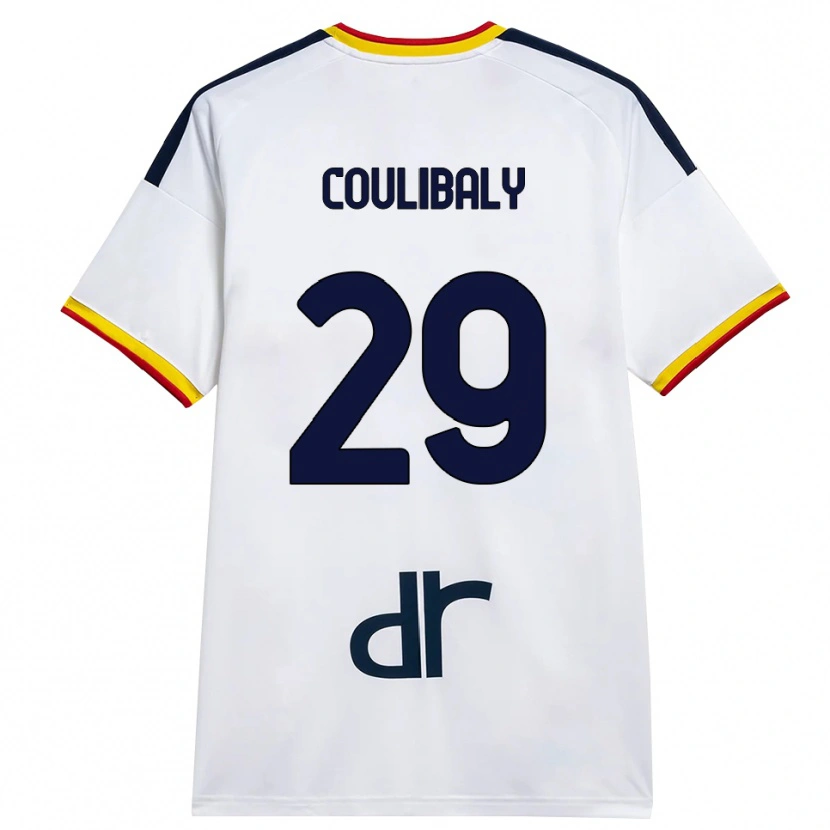 Danxen Hombre Camiseta Lassana Coulibaly #29 Blanco Amarillo Rojo 2ª Equipación 2026/27 La Camisa