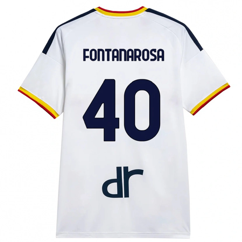 Danxen Hombre Camiseta Andrea Fontanarosa #40 Blanco Amarillo Rojo 2ª Equipación 2026/27 La Camisa