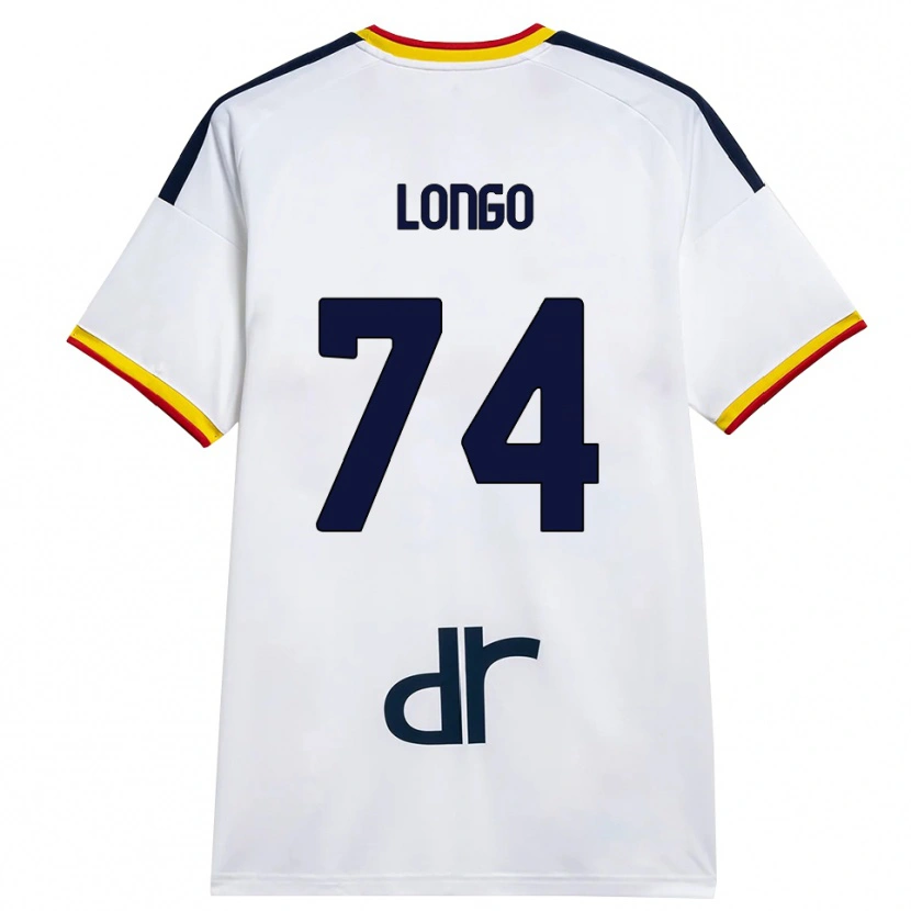 Danxen Hombre Camiseta Francesco Longo #74 Blanco Amarillo Rojo 2ª Equipación 2026/27 La Camisa