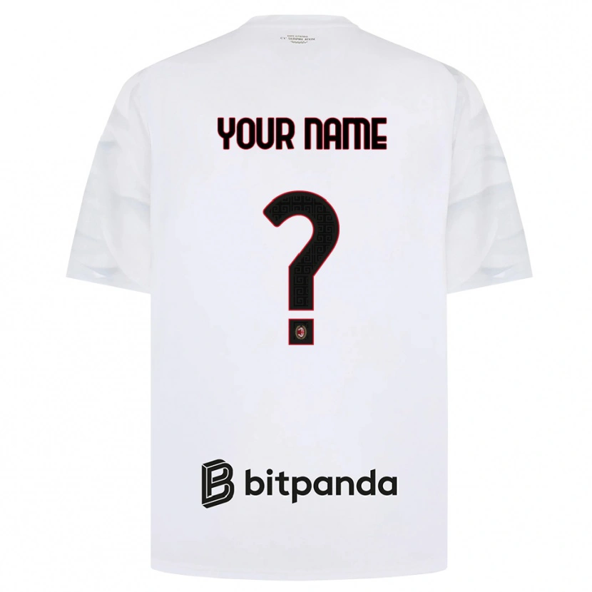 Danxen Hombre Camiseta Su Nombre #0 Blanco Rojo Negro 2ª Equipación 2026/27 La Camisa