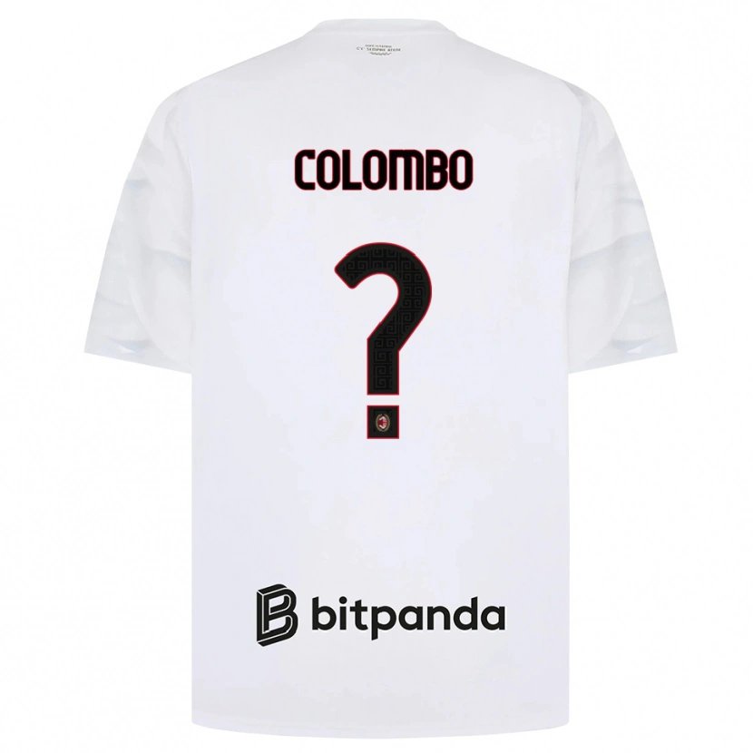 Danxen Hombre Camiseta Tommaso Colombo #0 Blanco Rojo Negro 2ª Equipación 2026/27 La Camisa