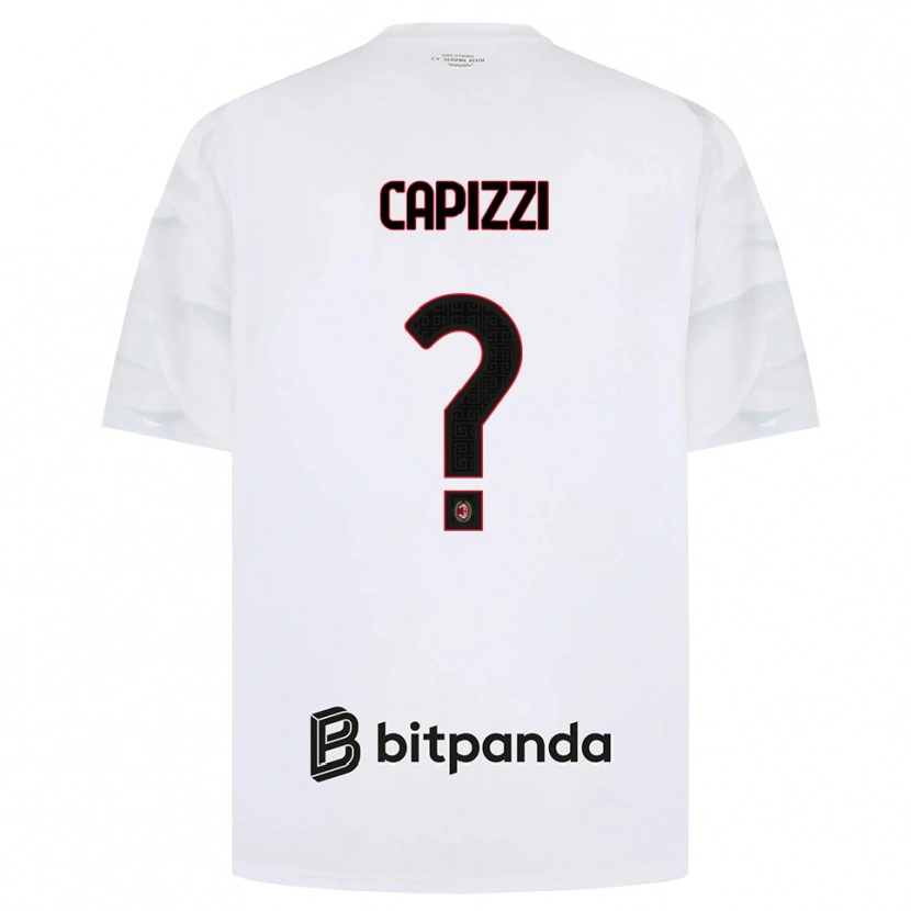 Danxen Hombre Camiseta Edoardo Capizzi #0 Blanco Rojo Negro 2ª Equipación 2026/27 La Camisa