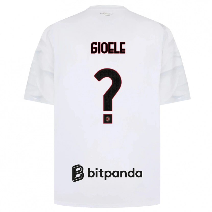 Danxen Hombre Camiseta Gioele Benedetti #0 Blanco Rojo Negro 2ª Equipación 2026/27 La Camisa
