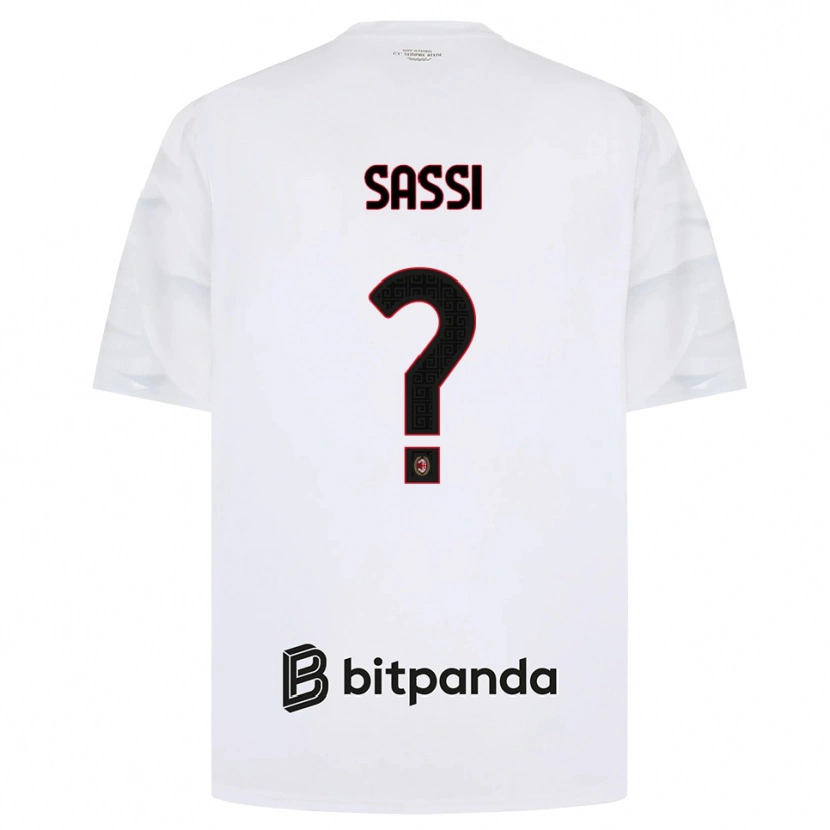 Danxen Hombre Camiseta Simone Sassi #0 Blanco Rojo Negro 2ª Equipación 2026/27 La Camisa