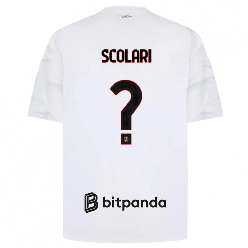 Danxen Hombre Camiseta Davide Scolari #0 Blanco Rojo Negro 2ª Equipación 2026/27 La Camisa