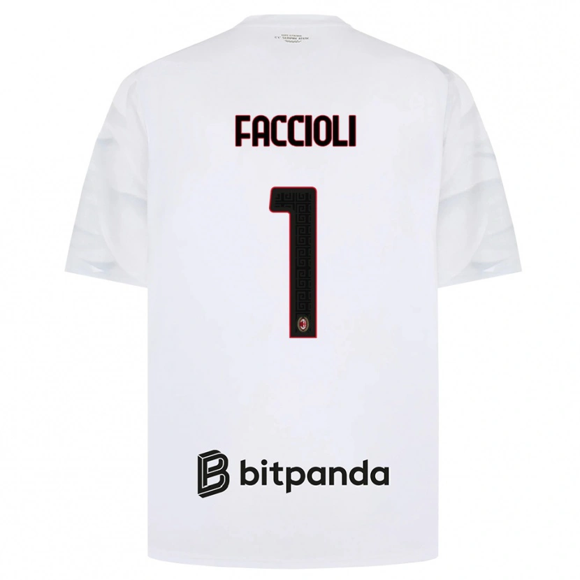 Danxen Hombre Camiseta Pietro Faccioli #1 Blanco Rojo Negro 2ª Equipación 2026/27 La Camisa