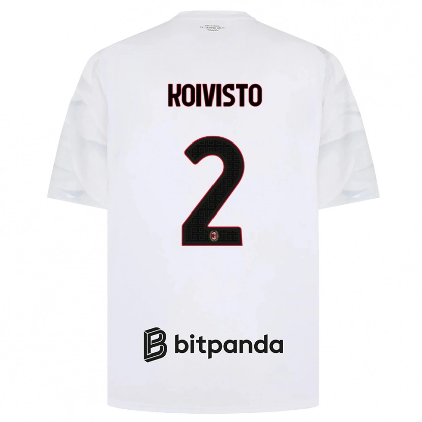 Danxen Hombre Camiseta Emma Koivisto #2 Blanco Rojo Negro 2ª Equipación 2026/27 La Camisa