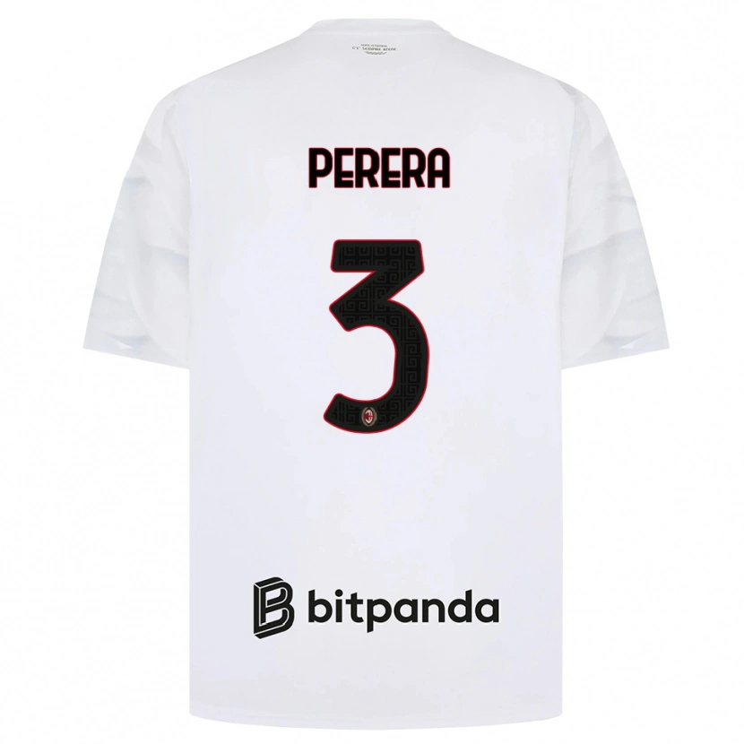 Danxen Hombre Camiseta Nirash Perera #3 Blanco Rojo Negro 2ª Equipación 2026/27 La Camisa