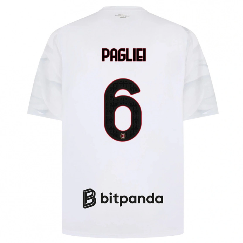 Danxen Hombre Camiseta Matteo Pagliei #6 Blanco Rojo Negro 2ª Equipación 2026/27 La Camisa