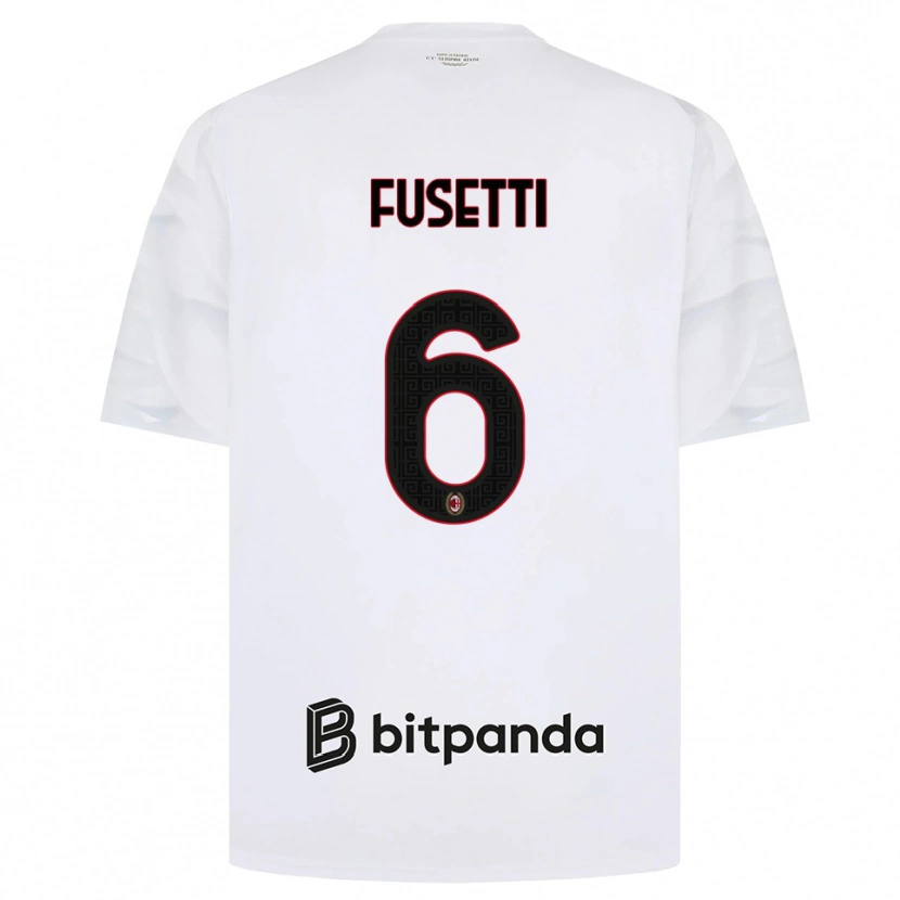 Danxen Hombre Camiseta Laura Fusetti #6 Blanco Rojo Negro 2ª Equipación 2026/27 La Camisa