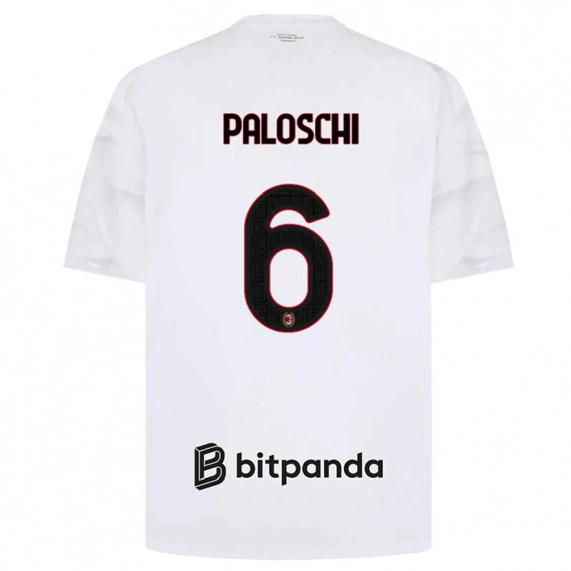 Danxen Hombre Camiseta Dorian Paloschi #6 Blanco Rojo Negro 2ª Equipación 2026/27 La Camisa
