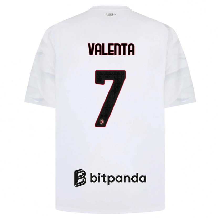 Danxen Hombre Camiseta Tommaso Valenta #7 Blanco Rojo Negro 2ª Equipación 2026/27 La Camisa