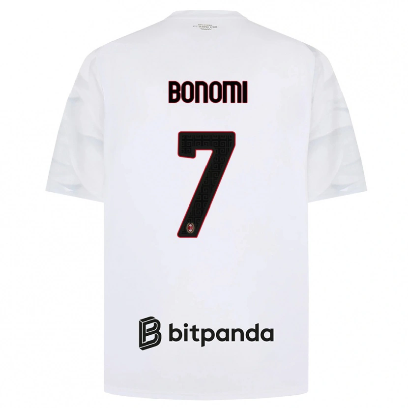 Danxen Hombre Camiseta Alessandro Bonomi #7 Blanco Rojo Negro 2ª Equipación 2026/27 La Camisa
