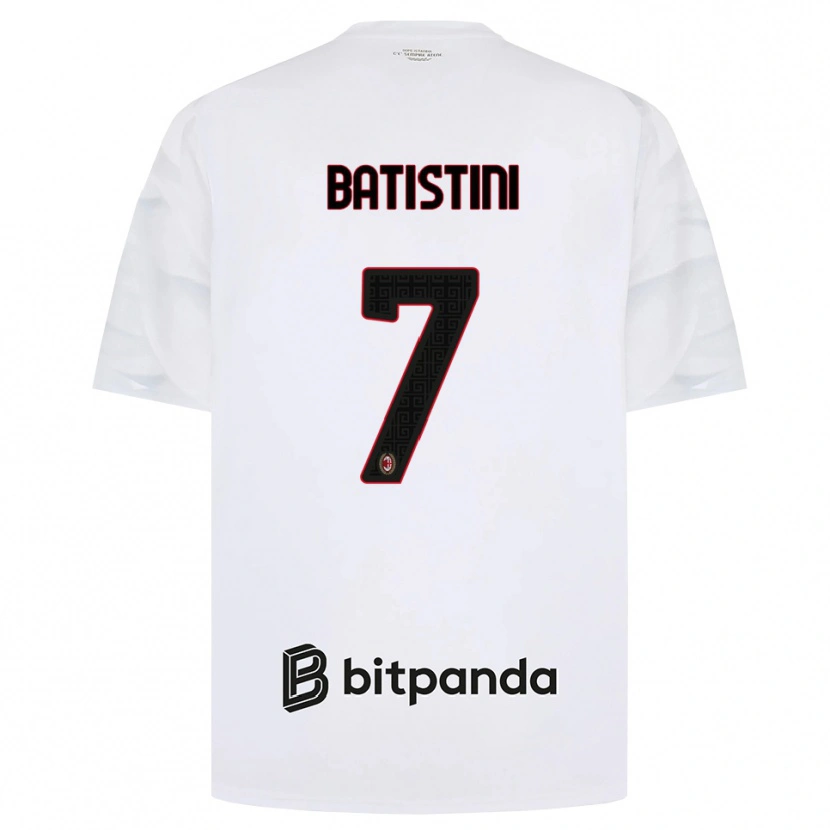 Danxen Hombre Camiseta Simone Batistini #7 Blanco Rojo Negro 2ª Equipación 2026/27 La Camisa