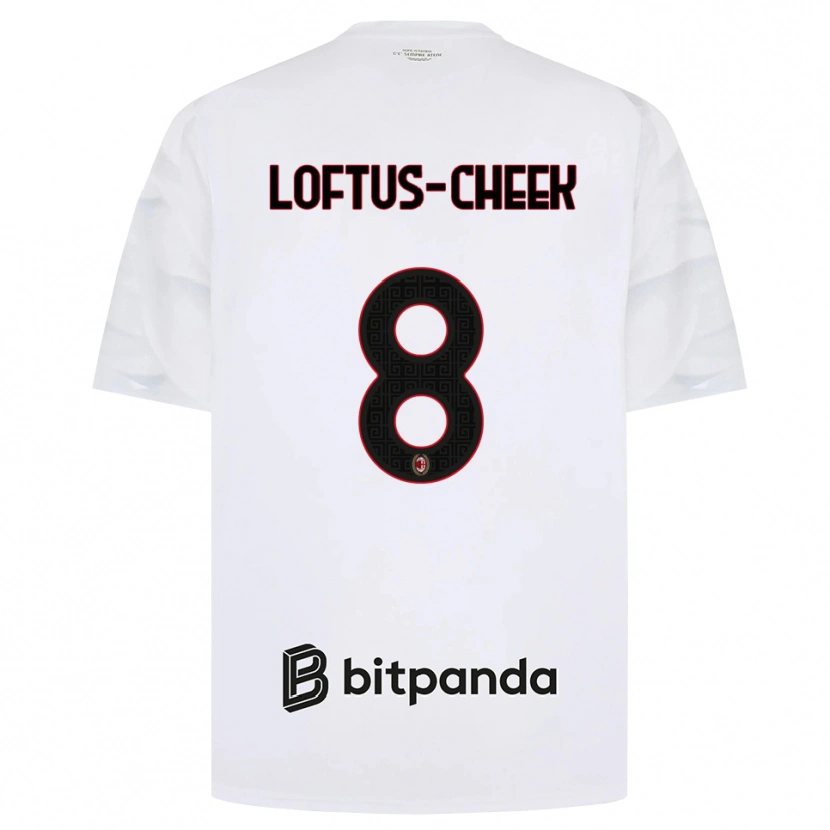 Danxen Hombre Camiseta Ruben Loftus-Cheek #8 Blanco Rojo Negro 2ª Equipación 2026/27 La Camisa