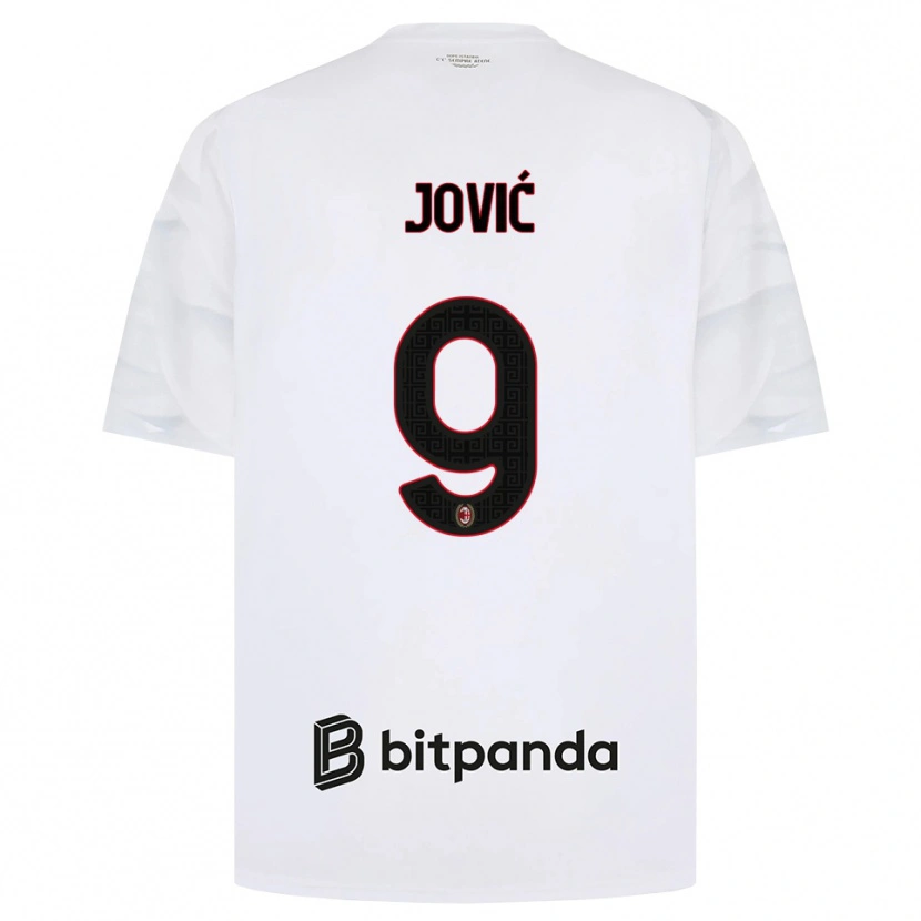Danxen Hombre Camiseta Luka Jovic #9 Blanco Rojo Negro 2ª Equipación 2026/27 La Camisa