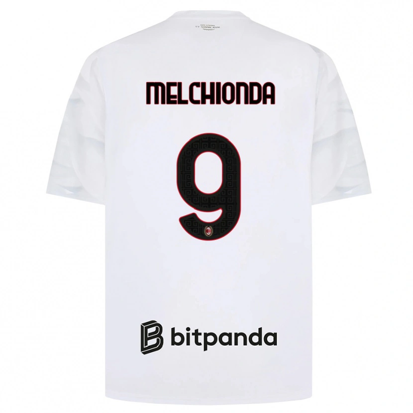 Danxen Hombre Camiseta Marco Melchionda #9 Blanco Rojo Negro 2ª Equipación 2026/27 La Camisa