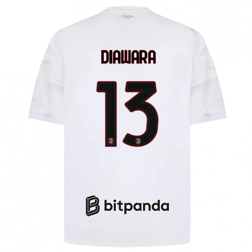Danxen Hombre Camiseta Sankhoun Diawara #13 Blanco Rojo Negro 2ª Equipación 2026/27 La Camisa