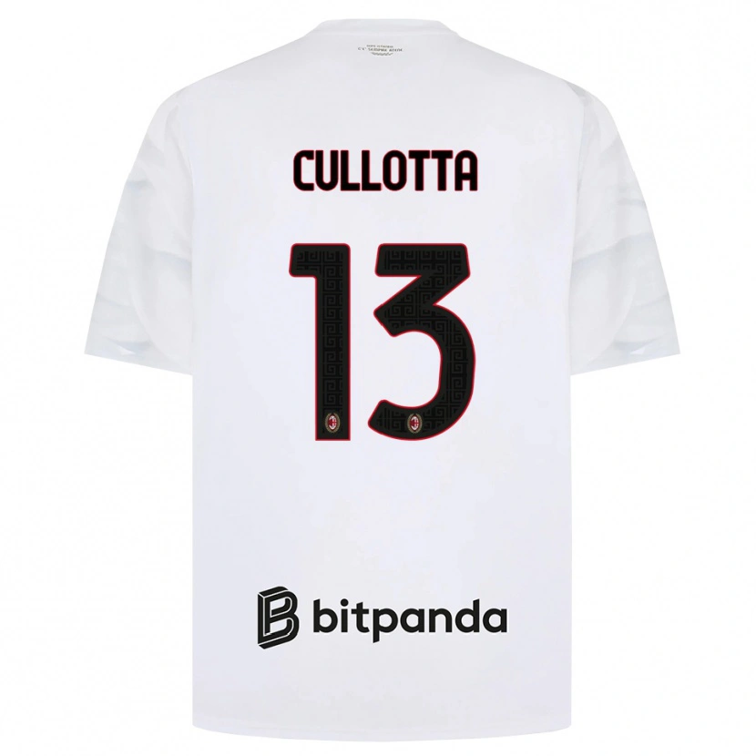 Danxen Hombre Camiseta Andrea Cullotta #13 Blanco Rojo Negro 2ª Equipación 2026/27 La Camisa