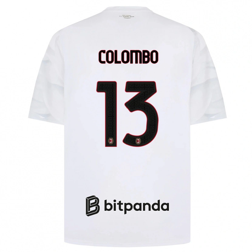 Danxen Hombre Camiseta Federico Colombo #13 Blanco Rojo Negro 2ª Equipación 2026/27 La Camisa