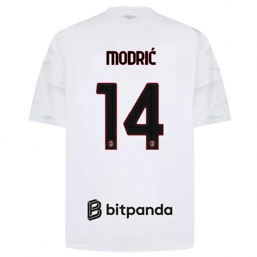 Danxen Hombre Camiseta Luka Modrić #14 Blanco Rojo Negro 2ª Equipación 2026/27 La Camisa