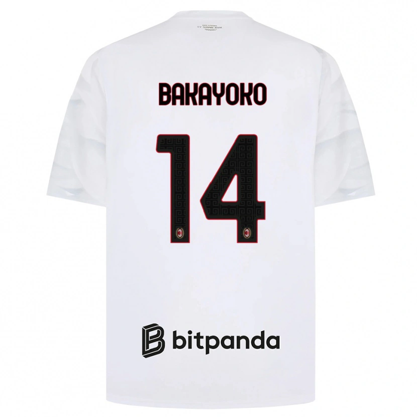 Danxen Hombre Camiseta Tiemoue Bakayoko #14 Blanco Rojo Negro 2ª Equipación 2026/27 La Camisa