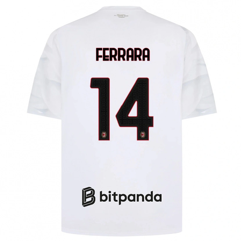 Danxen Hombre Camiseta Francesco Ferrara #14 Blanco Rojo Negro 2ª Equipación 2026/27 La Camisa