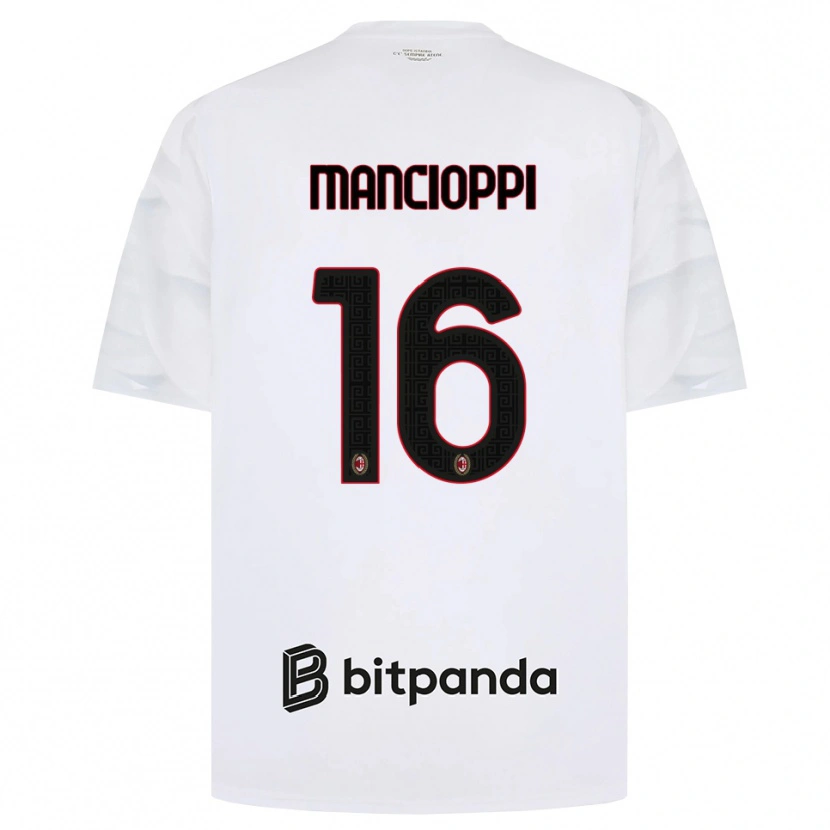 Danxen Hombre Camiseta Tommaso Mancioppi #16 Blanco Rojo Negro 2ª Equipación 2026/27 La Camisa