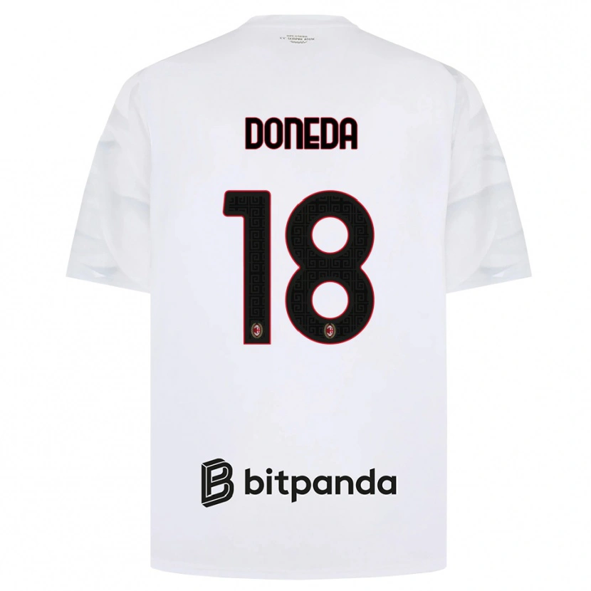 Danxen Hombre Camiseta Paolo Doneda #18 Blanco Rojo Negro 2ª Equipación 2026/27 La Camisa