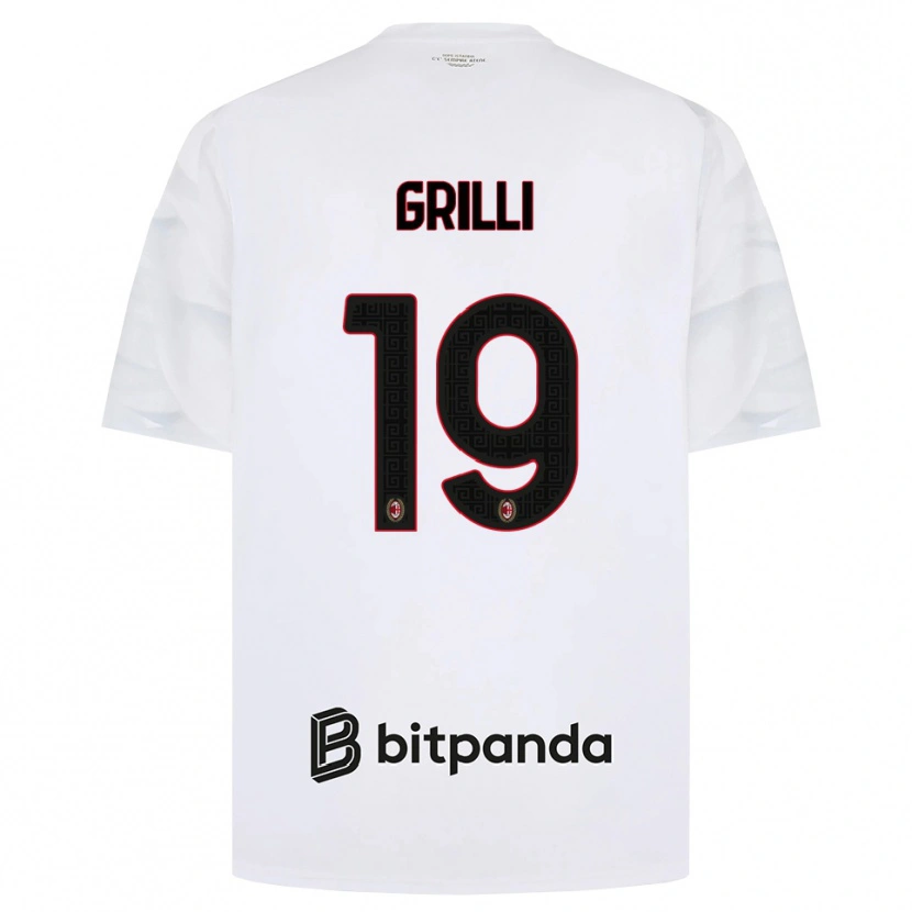 Danxen Hombre Camiseta Lorenzo Grilli #19 Blanco Rojo Negro 2ª Equipación 2026/27 La Camisa