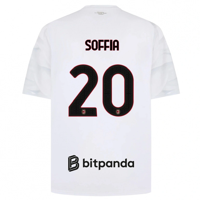 Danxen Hombre Camiseta Angelica Soffia #20 Blanco Rojo Negro 2ª Equipación 2026/27 La Camisa