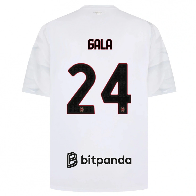 Danxen Hombre Camiseta Antonio Gala #24 Blanco Rojo Negro 2ª Equipación 2026/27 La Camisa