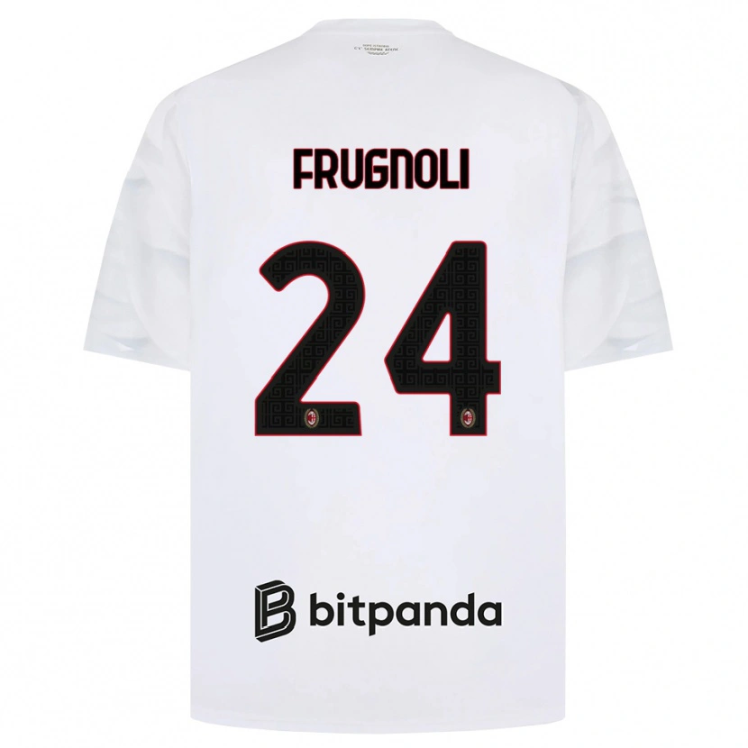Danxen Hombre Camiseta Leonardo Frugnoli #24 Blanco Rojo Negro 2ª Equipación 2026/27 La Camisa